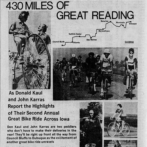 August 2, 1974 SAGBRAI Newspaper ad