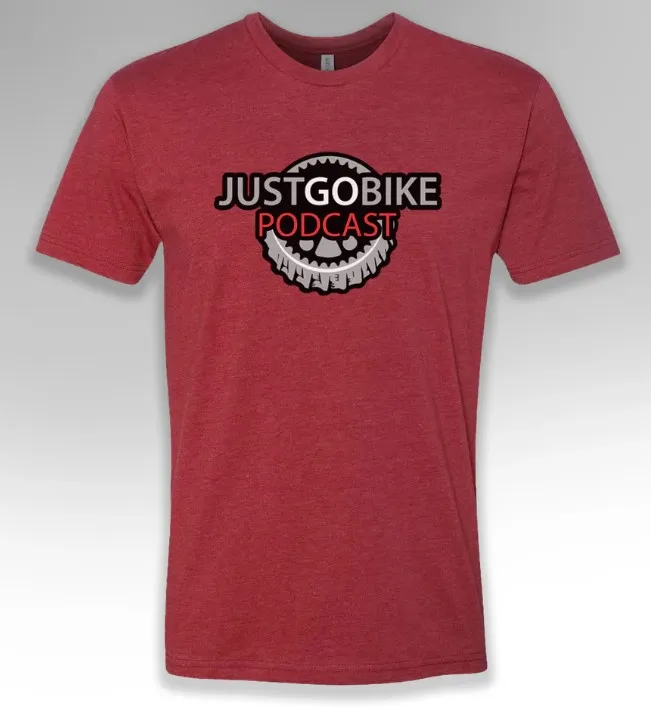 JustGoBike t-shirt, RAGBRAI Town Hall