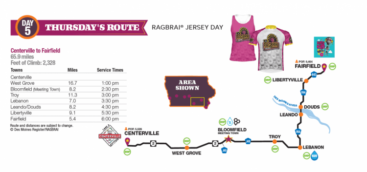 2019 Route Maps - RAGBRAI