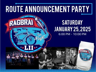 RAGBRAI LII Route Announcement RAGBRAI LII Route Announcement