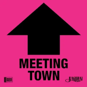 Meeting town sign