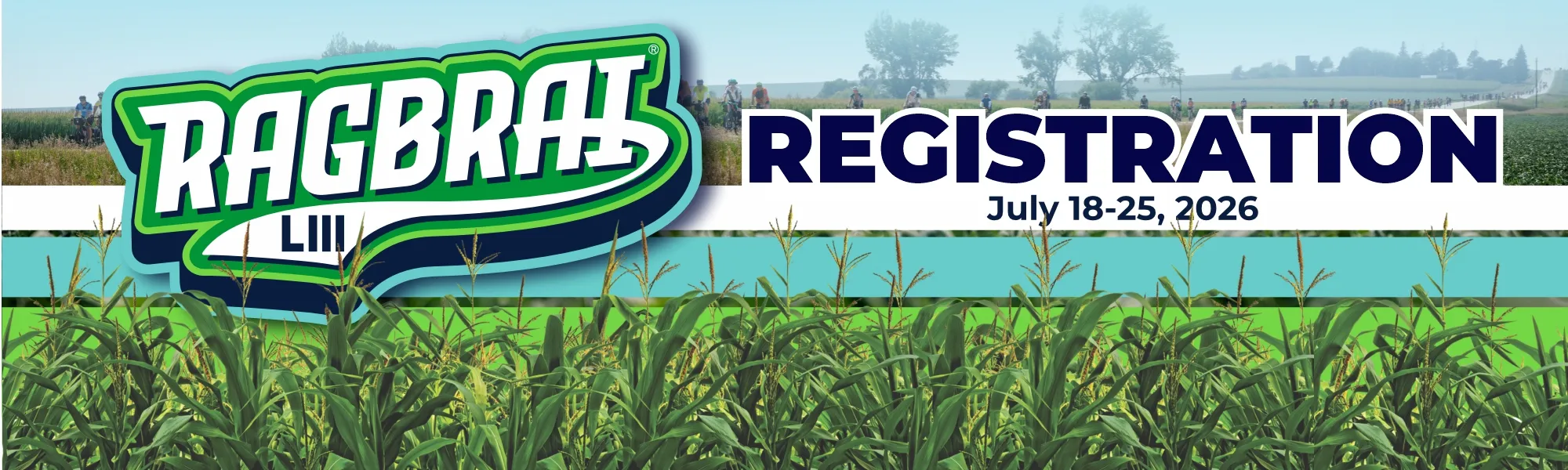 Register for the RAGBRAI LII on July 19-26, 2025